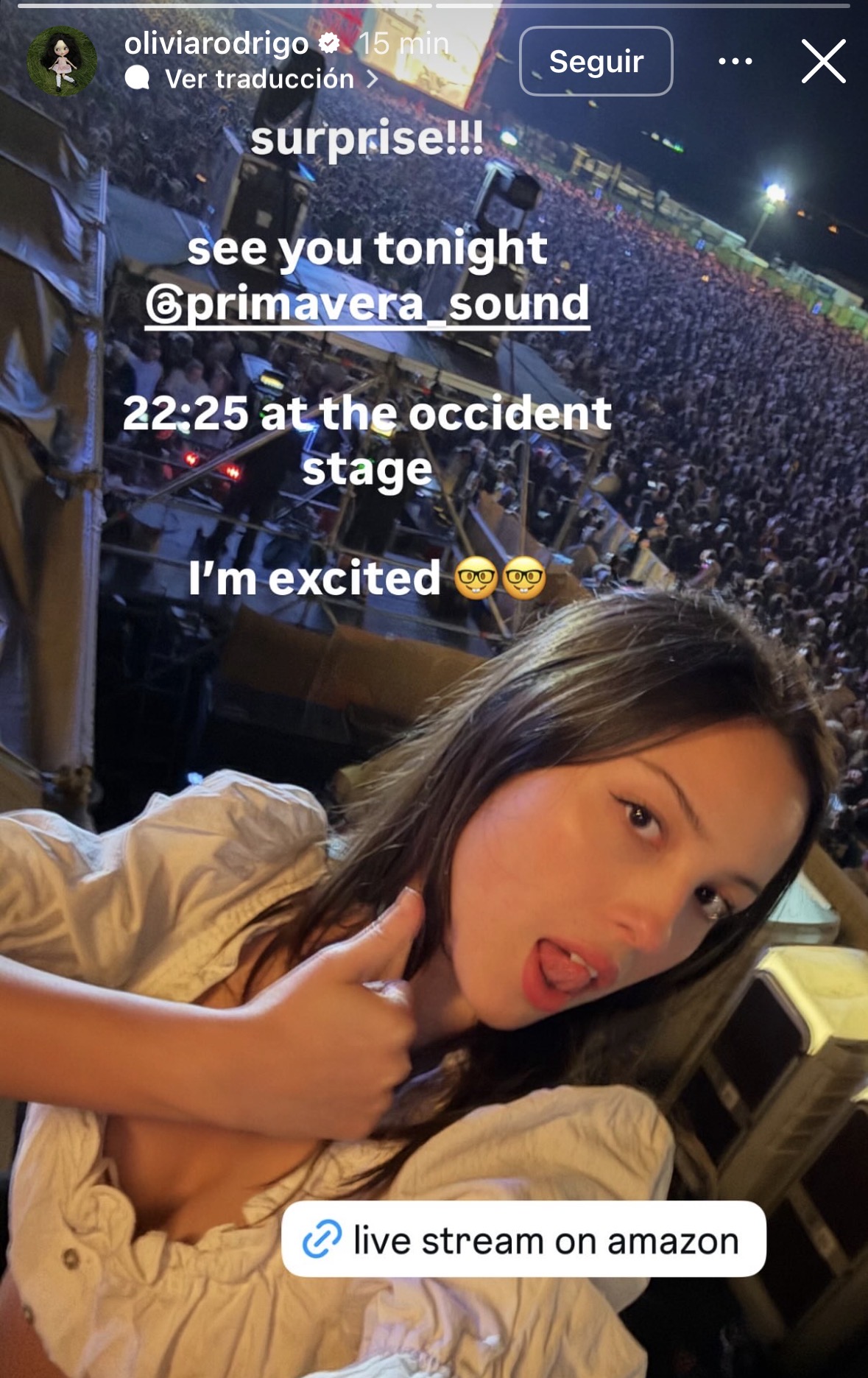 Olivia Rodrigo, confirmada en Primavera Sound esta noche